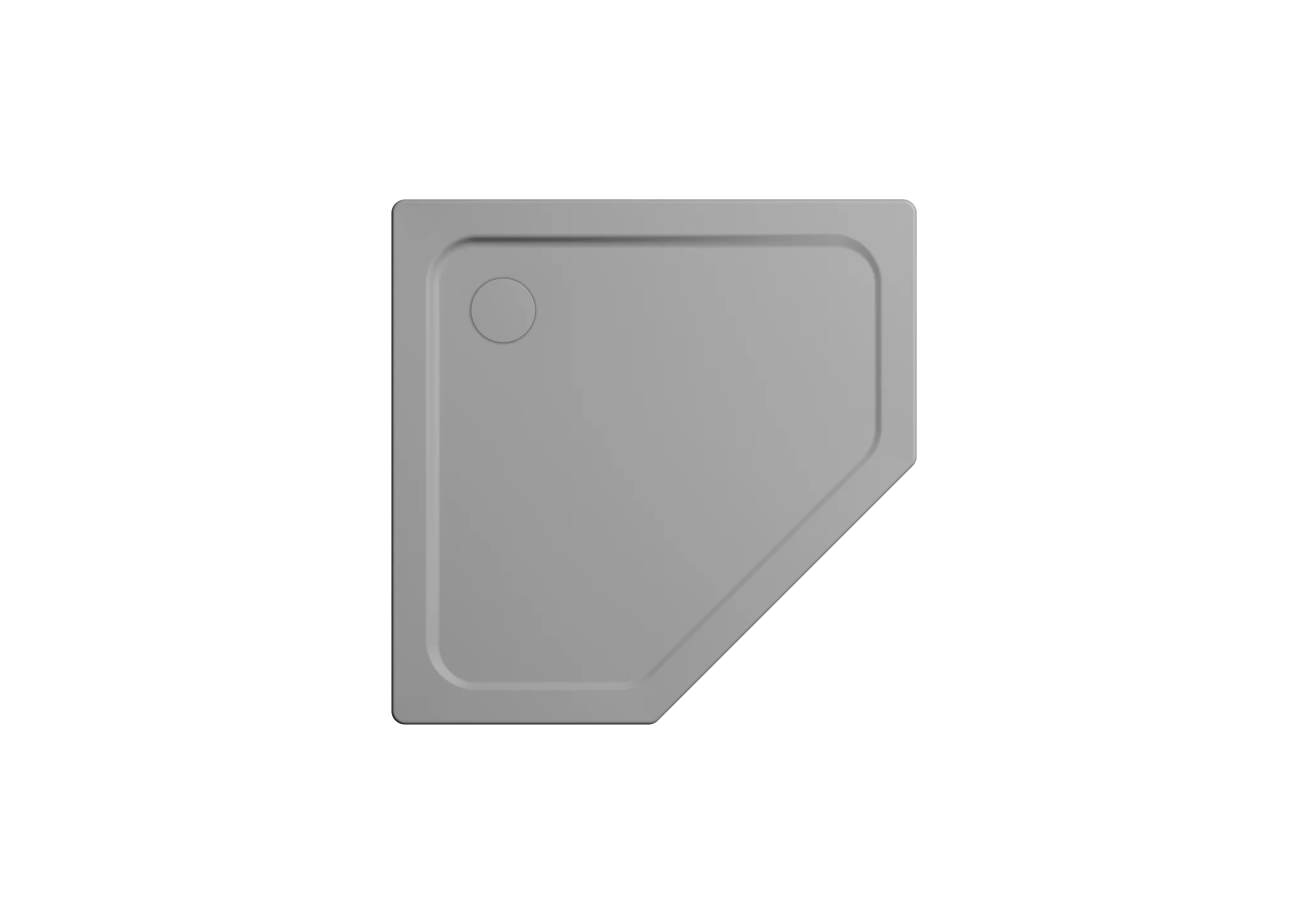 Kaldewei CORNEZZA MIT WANNENTRÄGER Duschfläche 1000x1000 mm, cool grey 30, Perl-Effekt, erhöhte Randhöhe 32 mm