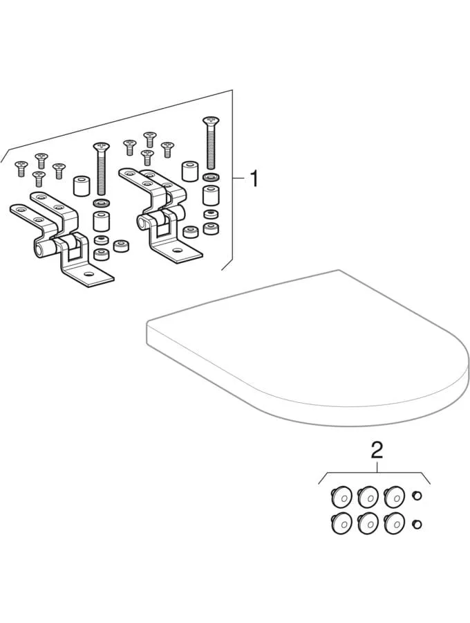 Geberit WC-Sitz ehemals Keramag „Courreges“ ohne Absenkautomatik 385 × 465 × 50 mm Geberit WC-Sitz ehemals Keramag „Courreges“ ohne Absenkautomatik 385 × 465 × 50 mm