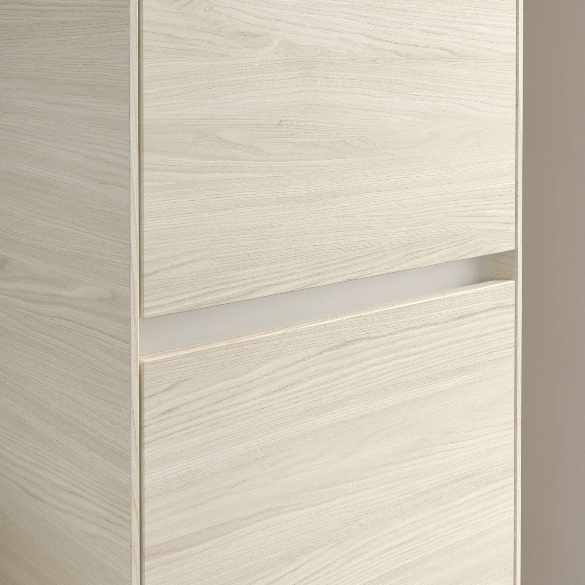 Villeroy & Boch Hochschrank mit Wäschekorb „Collaro“ 45,4 × 153,8 × 34,9 cm ohne Beleuchtung, Anschlag rechts, 1 Tür