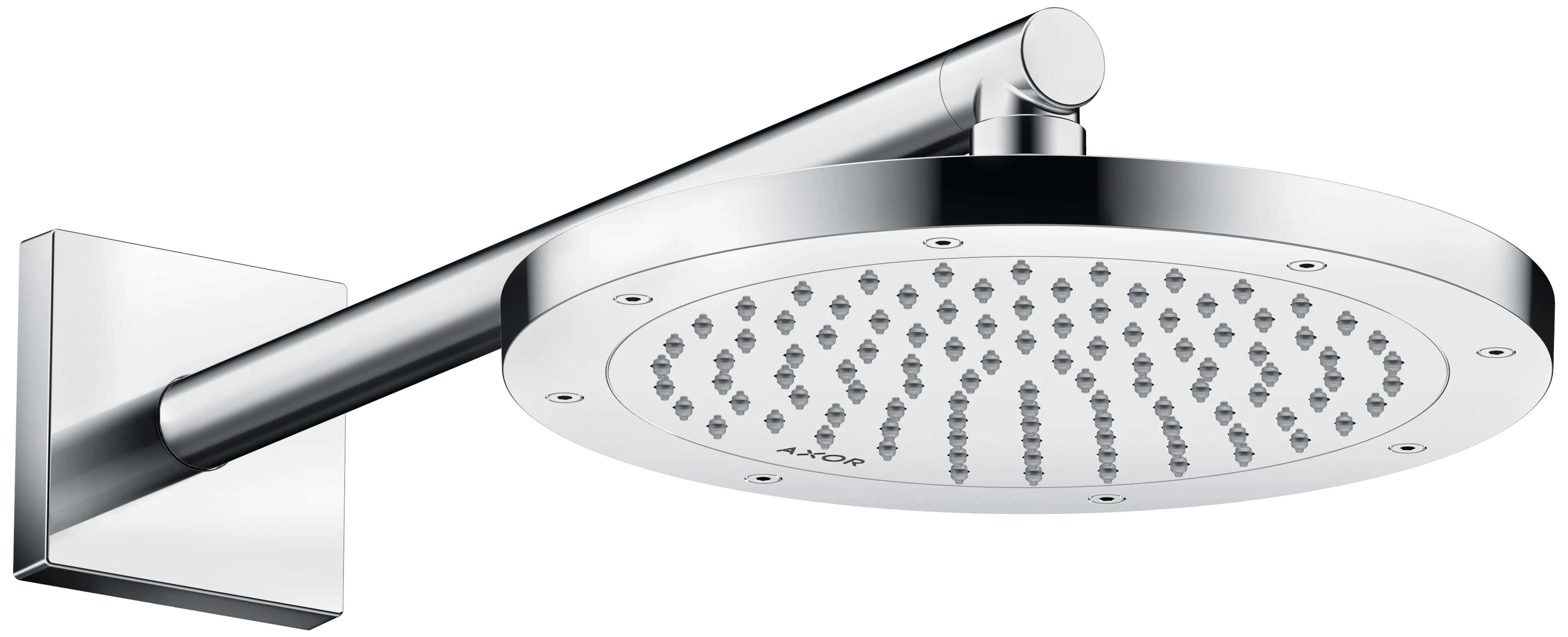 Hansgrohe AXOR ShowerSolutions Kopfbrause 245 1jet EcoSmart Chrom, 245 mm, verstellbarer Winkel, abnehmbar zur Reinigung, G 1/2 Anschluss