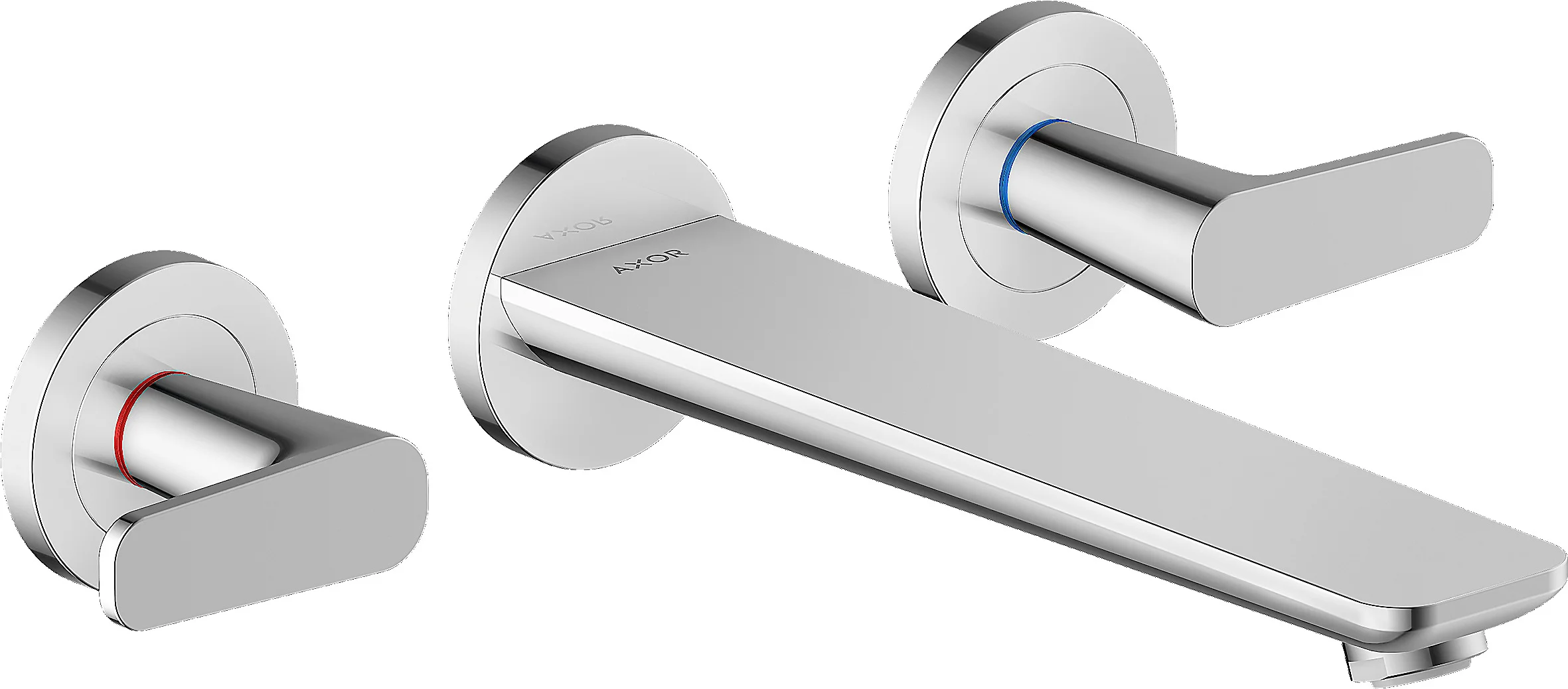 Hansgrohe AXOR Citterio C 3-Loch Wannenarmatur Unterputz, Chrom, Ausladung 222 mm, Normalstrahl, max. Durchfluss 20 l/min