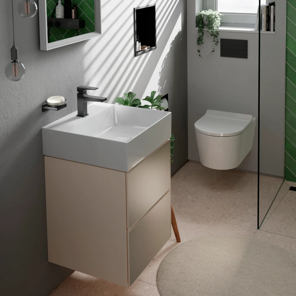 Hansgrohe Xevolos E Handwaschbecken 500x480x140 mm, weiß, glänzend, SmartClean, wandhängend, ohne Überlauf