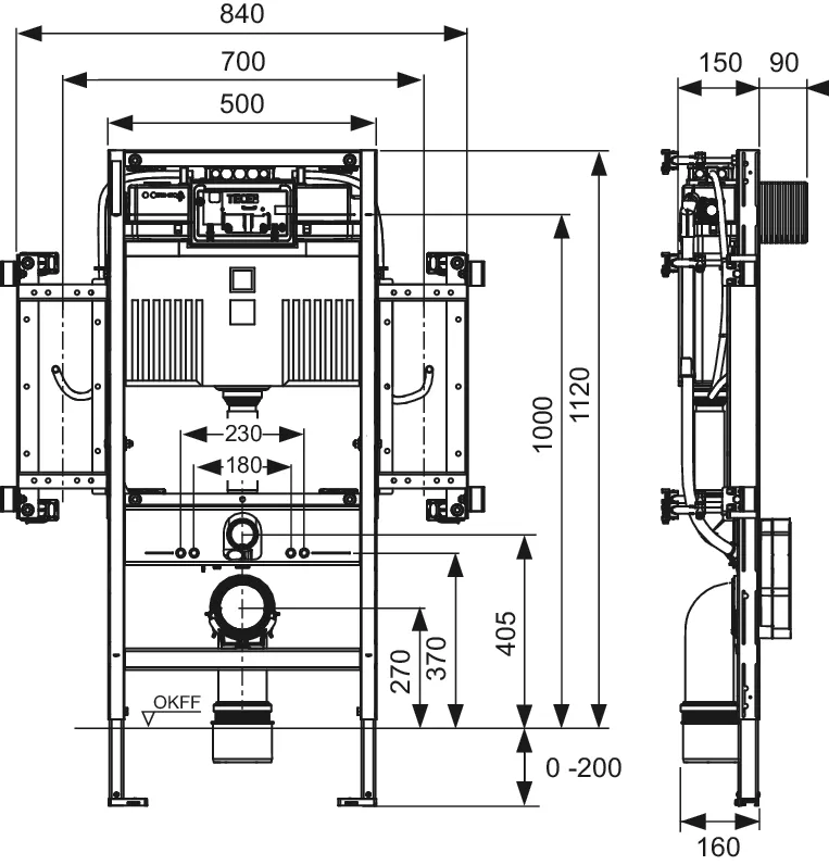 TECEprofil WC-Gerontomodul mit Uni-Spülkasten, Keramikbefestigung für 48 cm Sitzhöhe gemäß DIN 18040-1, Bauhöhe 1120 mm TECEprofil WC-Gerontomodul mit Uni-Spülkasten, Keramikbefestigung für 48 cm Sitzhöhe gemäß DIN 18040-1, Bauhöhe 1120 mm