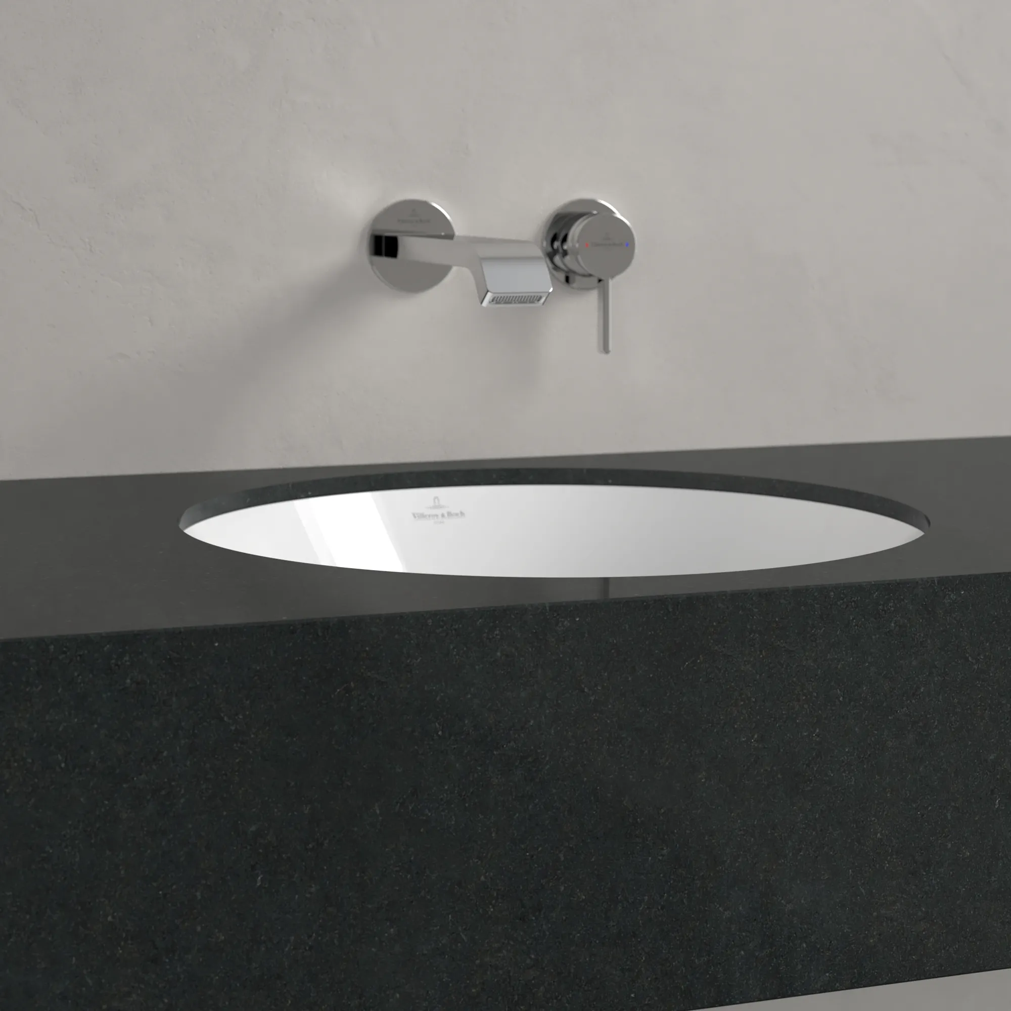 Villeroy & Boch Unterbauwaschtisch „Architectura“ ⌀ 450 mm, ohne Hahnlochbohrung in Weiß Alpin Villeroy & Boch Unterbauwaschtisch „Architectura“ ⌀ 450 mm, ohne Hahnlochbohrung in Weiß Alpin