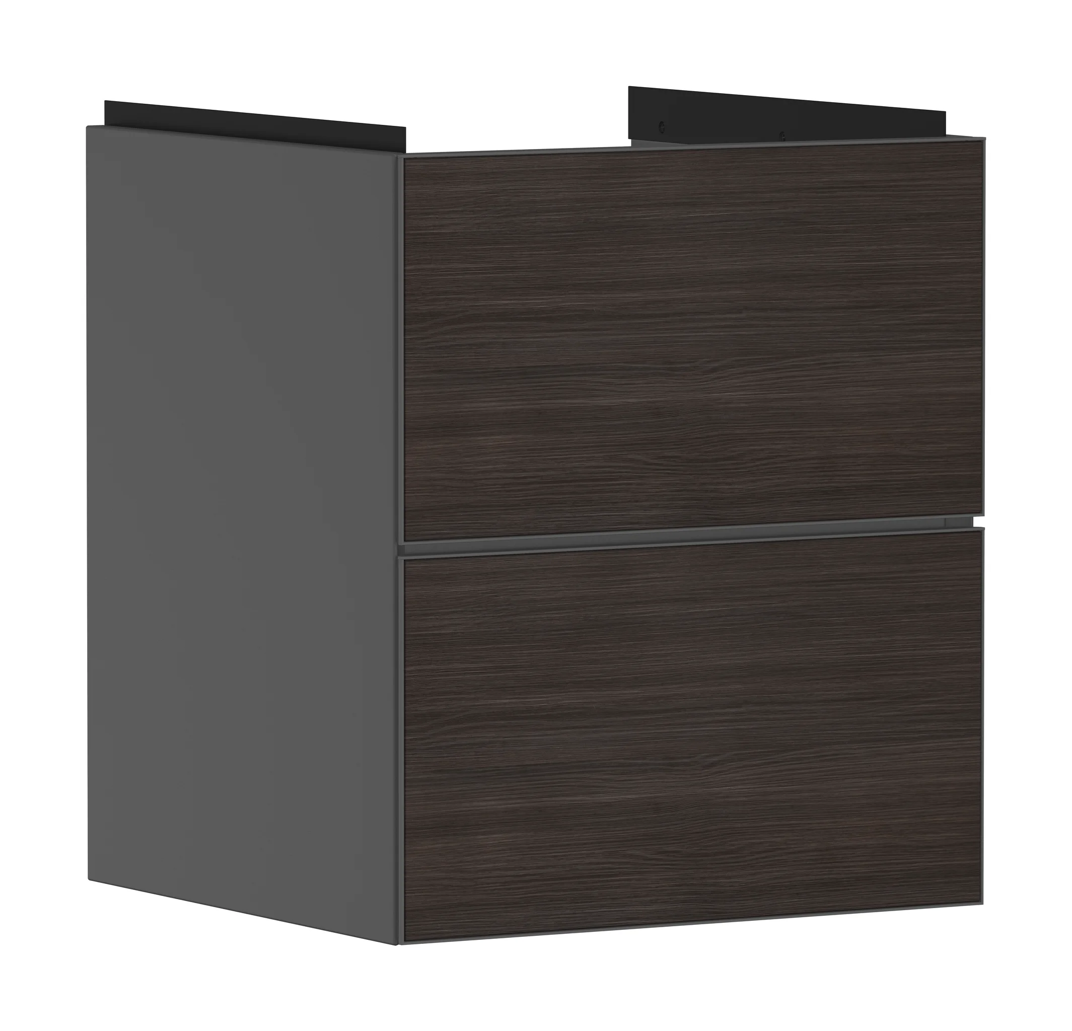Hansgrohe Xevolos E Waschtischunterschrank Schiefergrau Matt 480/475 mm mit 2 Schubkästen