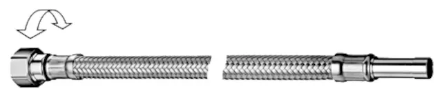 Schlauch Clean-Flex S, flexibel, 300 mm, Überwurfmutter G 3/8 IG mit vormontierter Dichtung, Rohrstutzen Ø 10 mm Schlauch Clean-Flex S, flexibel, 300 mm, Überwurfmutter G 3/8 IG mit vormontierter Dichtung, Rohrstutzen Ø 10 mm