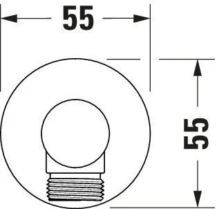 Brausegarnitur Brausen und Zubehör Wandanschlussbogen „ZubehörArmaturen“ in Schwarz (matt)
