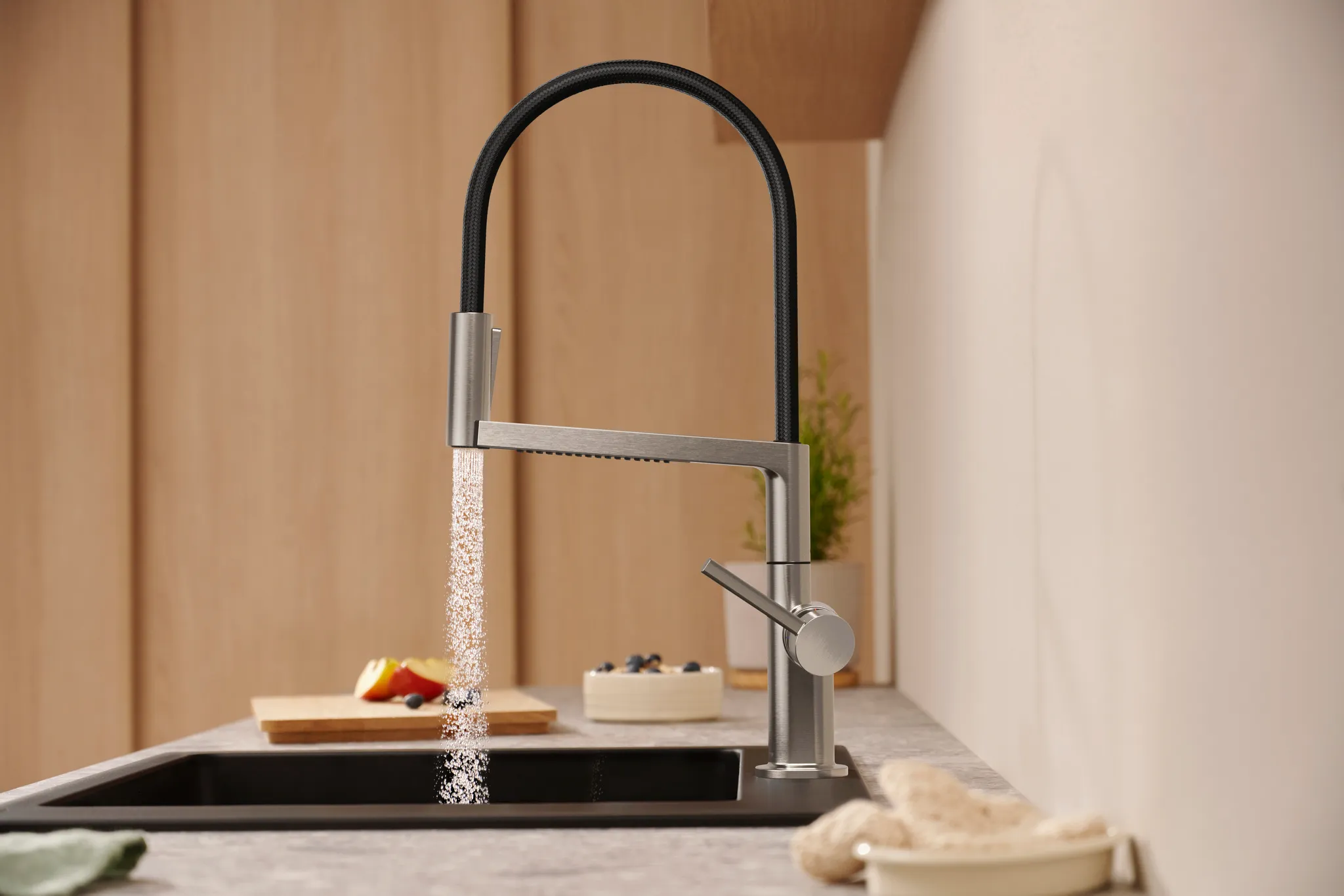 Hansgrohe Talis Select M54 PowderSpray Einhebel-Küchenmischer Semi-Pro, Edelstahl Finish Hansgrohe Talis Select M54 PowderSpray Einhebel-Küchenmischer Semi-Pro, Edelstahl Finish