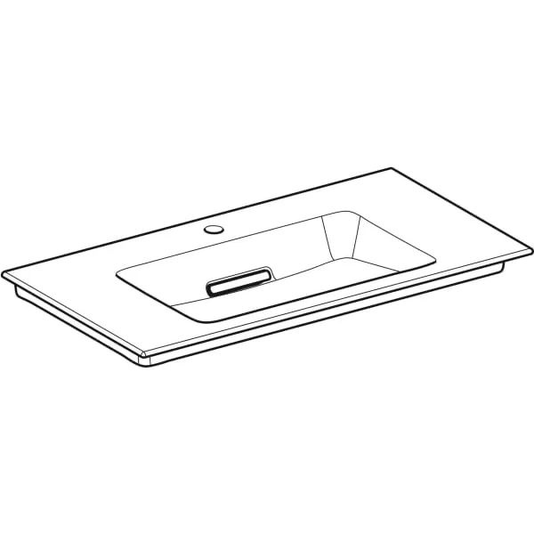 Schrankwaschtisch „One“ mit horizontalem Ablauf 90 × 48 cm mit KeraTect® Schrankwaschtisch „One“ mit horizontalem Ablauf 90 × 48 cm mit KeraTect®