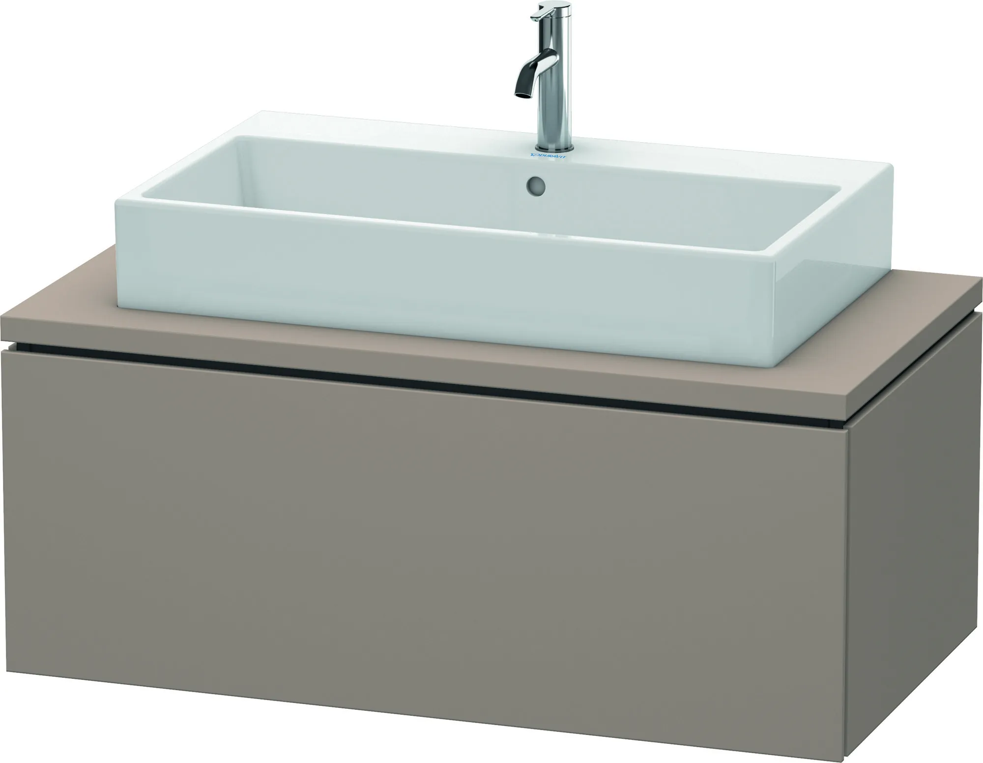 Duravit Waschtischunterschrank wandhängend „L-Cube“ 102 × 40 × 54,7 cm Basalt Matt