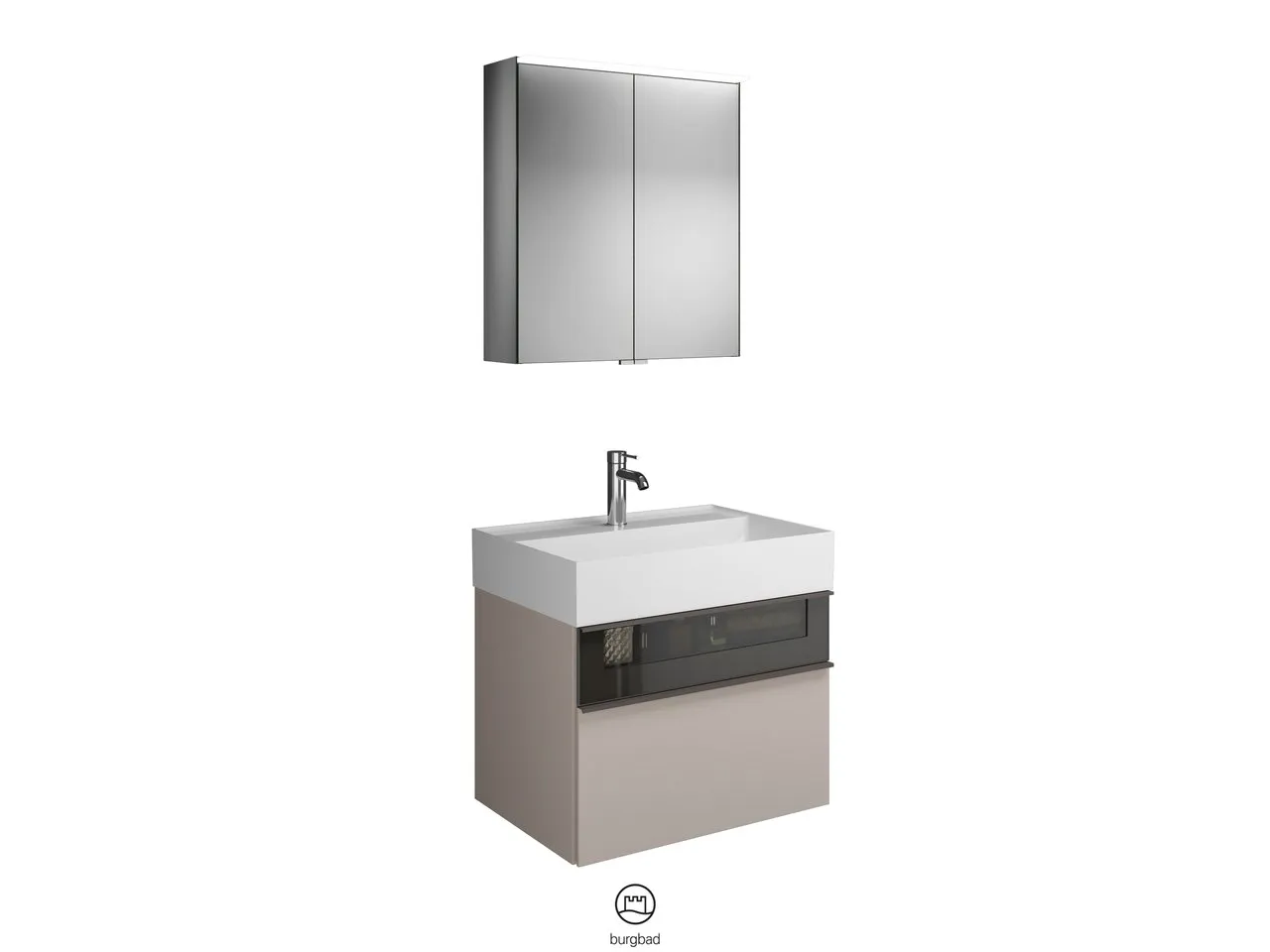 burgbad Badmöbelset „Yumo“ in Weiß Hochglanz burgbad Badmöbelset „Yumo“ in Weiß Hochglanz