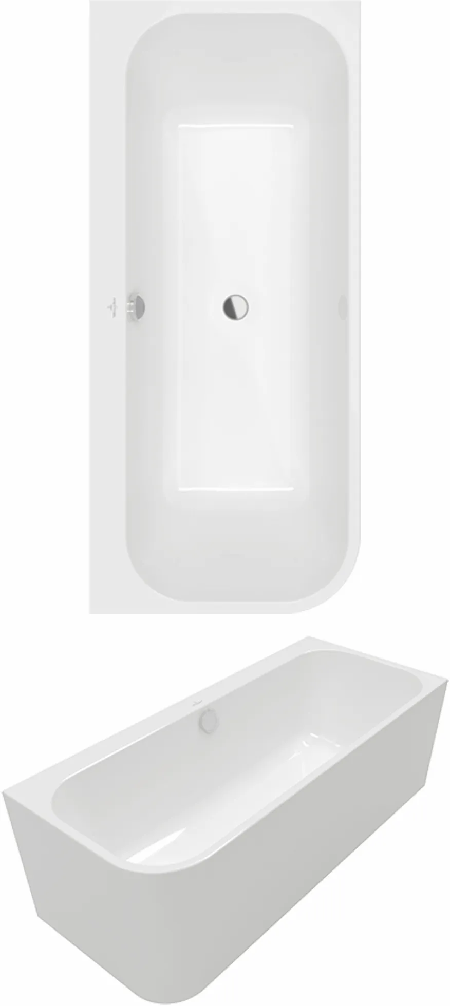 Villeroy & Boch Badewanne „Architectura“ vorwand rechteck 170 × 75 cm, rechts
