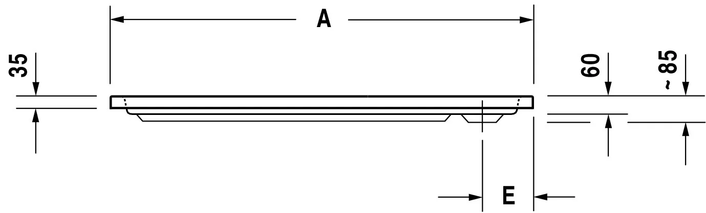 Duravit rechteck Duschwanne „D-Code“ 100 × 70 cm 