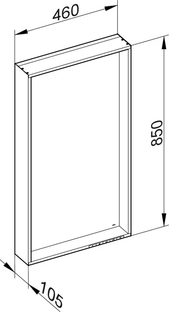 X-Line 33297291000 Lichtspiegel X-Line 460 × 850 × 105 mm inox