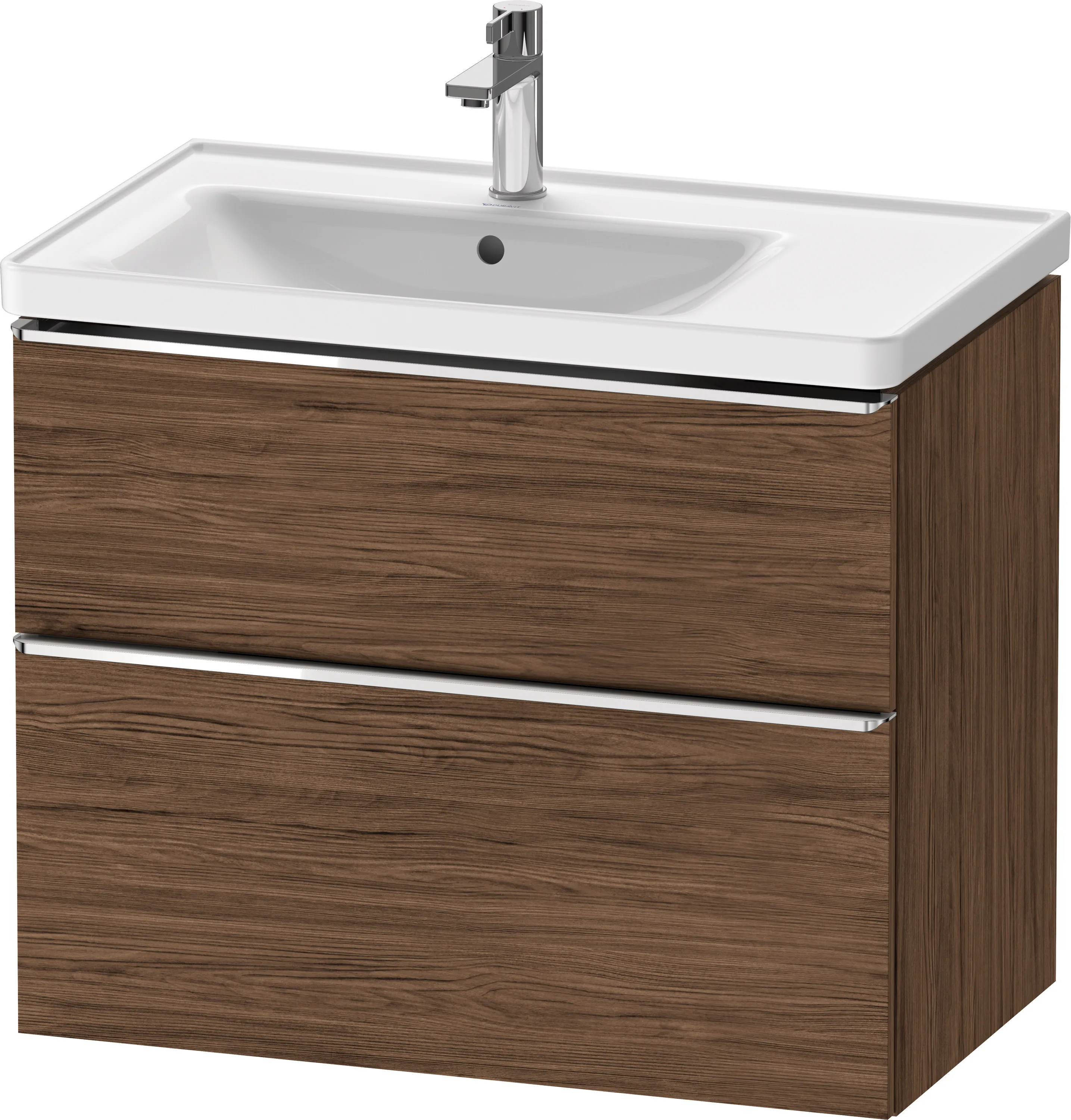 Duravit Waschtischunterschrank wandhängend „D-Neo“ 78,4 × 62,5 × 45,2 cm Nussbaum Dunkel