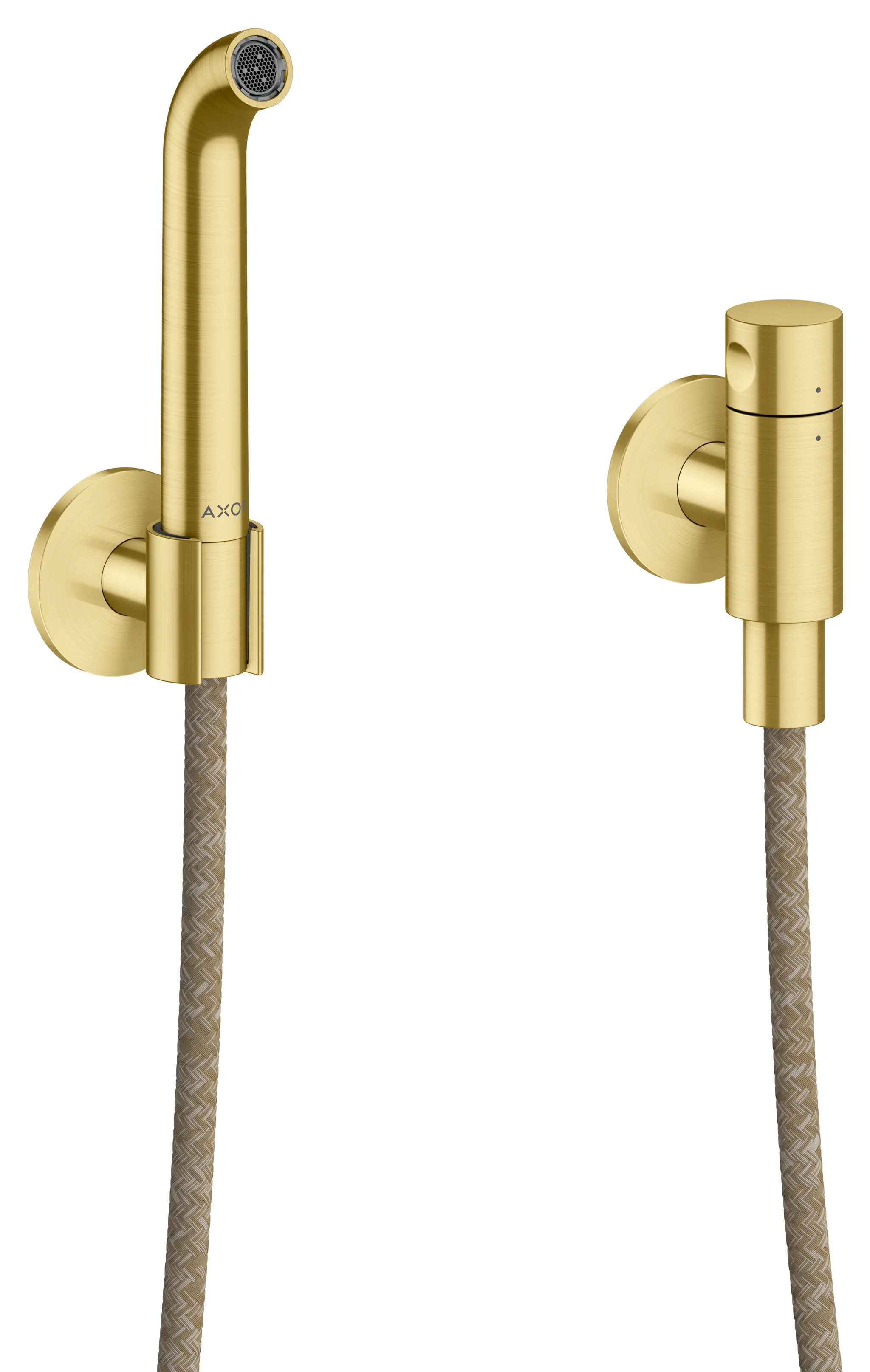 Hansgrohe AXOR One Gießrohrset BB, Brushed Brass, 13 l/min Durchfluss, 2000 mm Brauseschlauch Hansgrohe AXOR One Gießrohrset BB, Brushed Brass, 13 l/min Durchfluss, 2000 mm Brauseschlauch