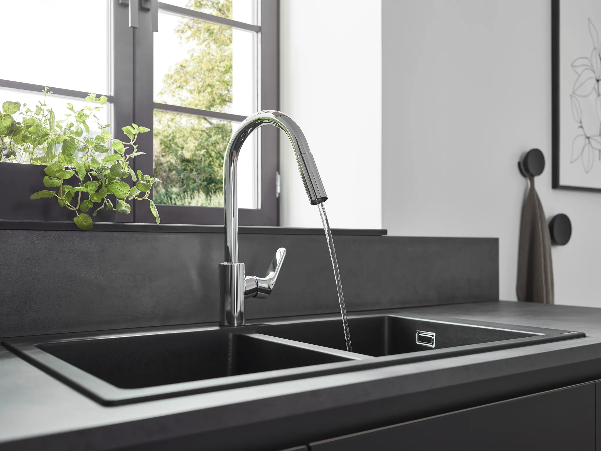 Hansgrohe Focus M41 Einhebel-Küchenmischer 240, Ausziehbrause 2jet Chrom Hansgrohe Focus M41 Einhebel-Küchenmischer 240, Ausziehbrause 2jet Chrom