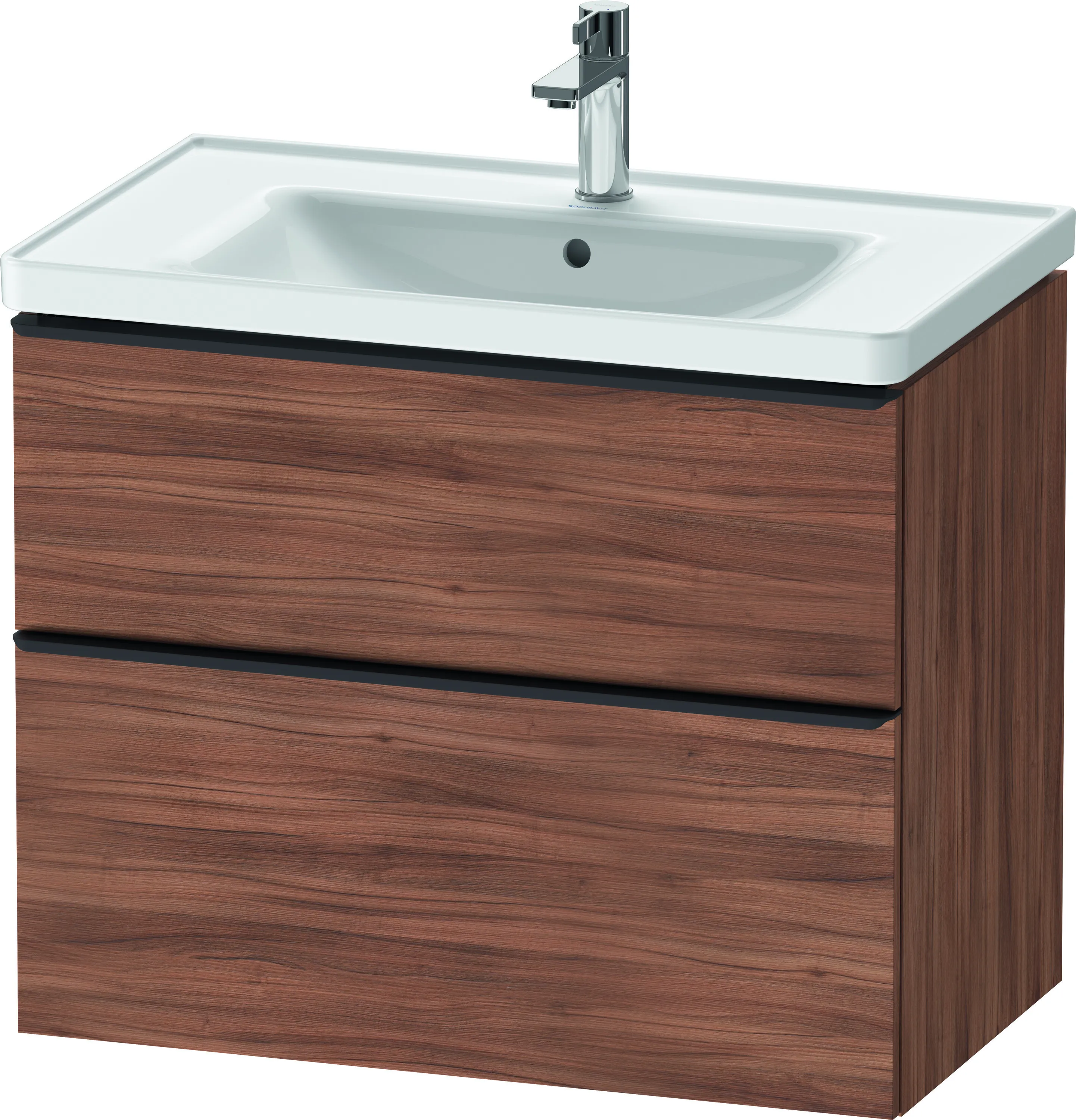 Duravit Waschtischunterschrank wandhängend „D-Neo“ 78,4 × 62,5 × 45,2 cm Nussbaum Natur
