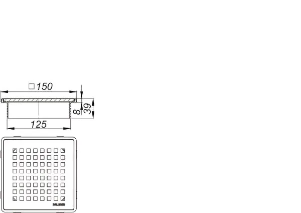 Dallmer Aufsatz DallDrain Select Quadra, 150 x 150 mm