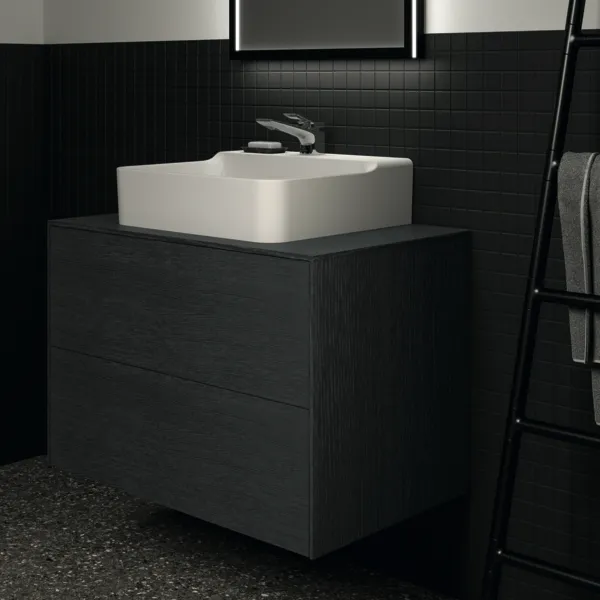 Ideal Standard Conca Waschtischunterschrank, Eiche geflammt, 802x505x550 mm, 2 Auszüge mit Push-Open und Softclose-Einzug
