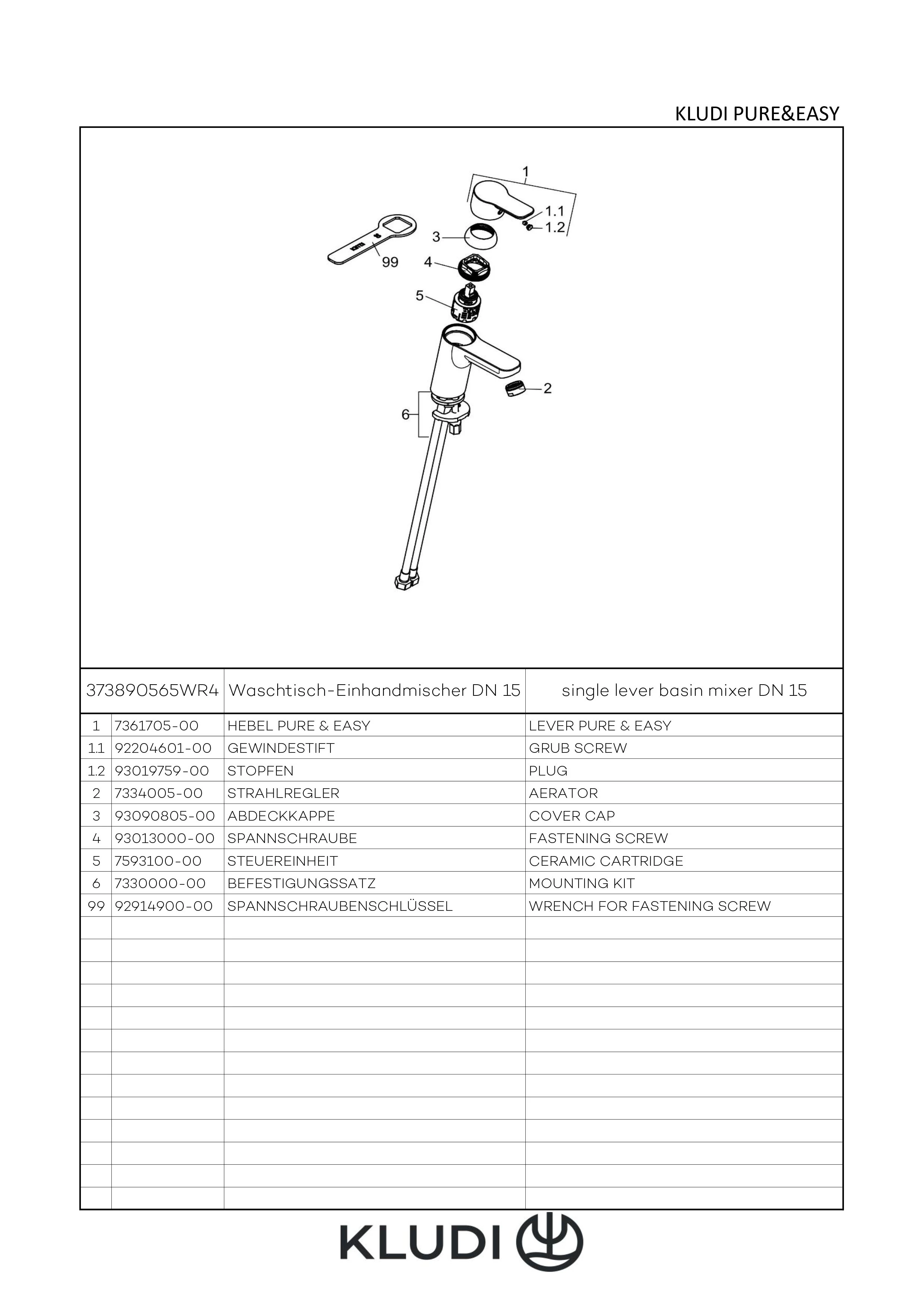 PURE & EASY WaschtischEHM 70 ECO PLUS, o. Ablaufgarnitur chrom PURE & EASY WaschtischEHM 70 ECO PLUS, o. Ablaufgarnitur chrom