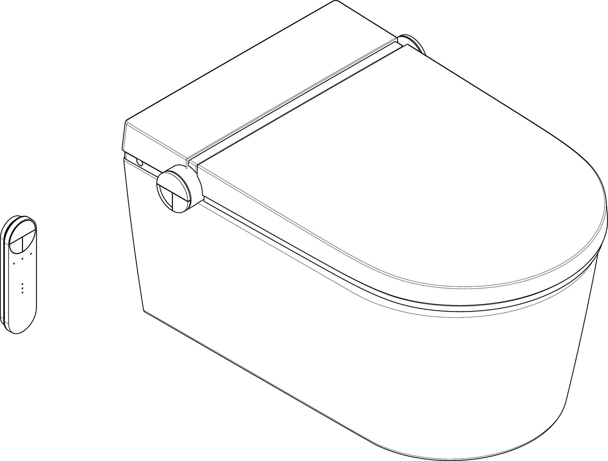 Hansgrohe LavaPura Element S Wand-Dusch-WC Komplett Set AquaHelix Flush, SmartClean, HygieneEffect, Weiß