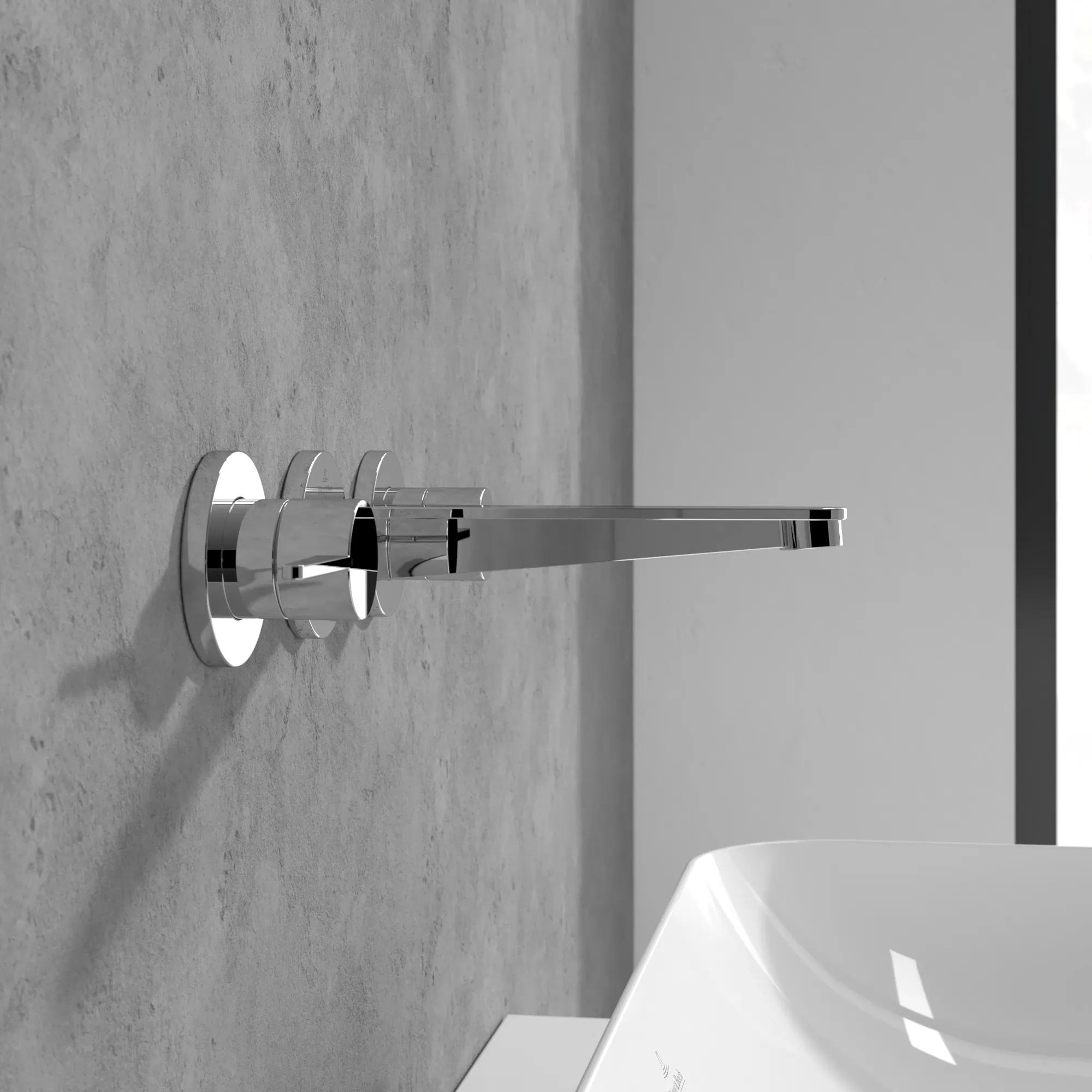 Zweihand-Unterputz-Armatur „Conum“ 18,9 cm Ausladung 205 mm in Chrom Zweihand-Unterputz-Armatur „Conum“ 18,9 cm Ausladung 205 mm in Chrom