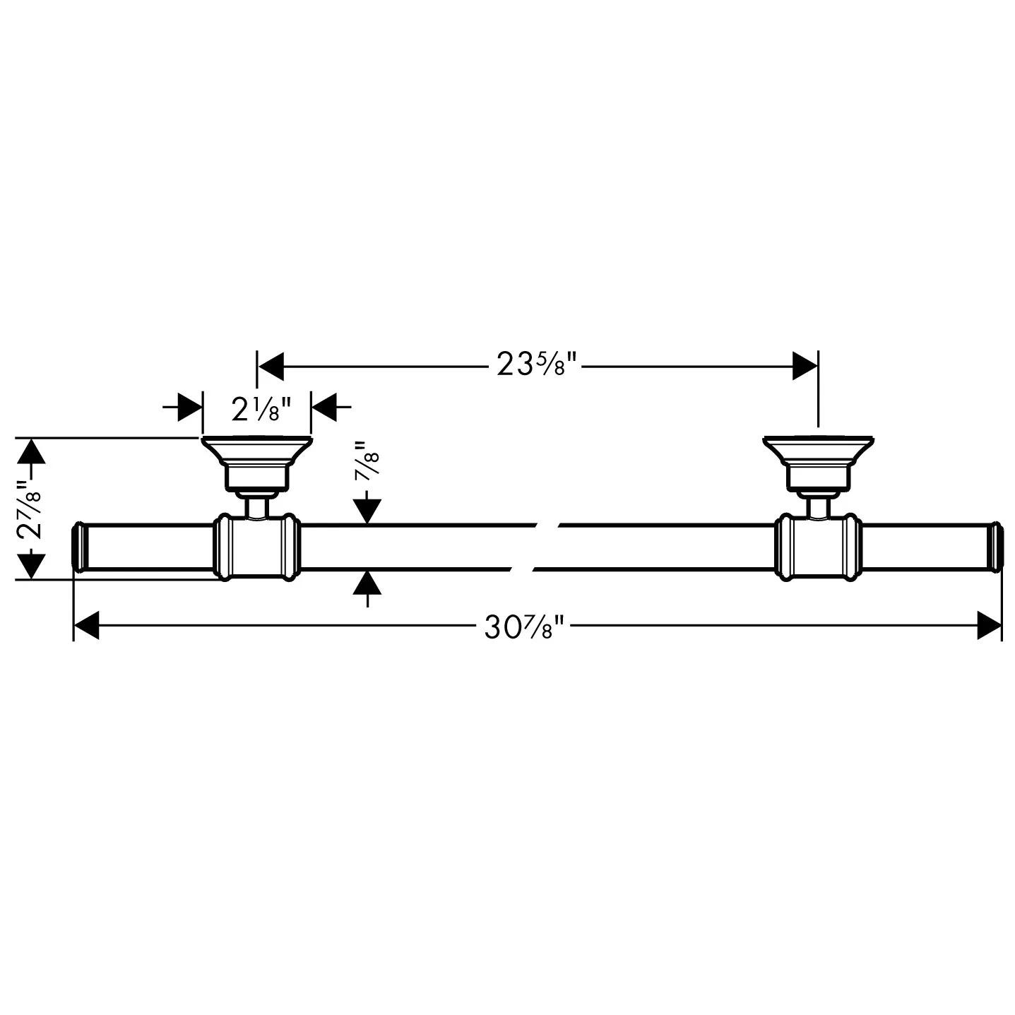 Badetuchhalter Axor Montreux 600mm chrom Badetuchhalter Axor Montreux 600mm chrom