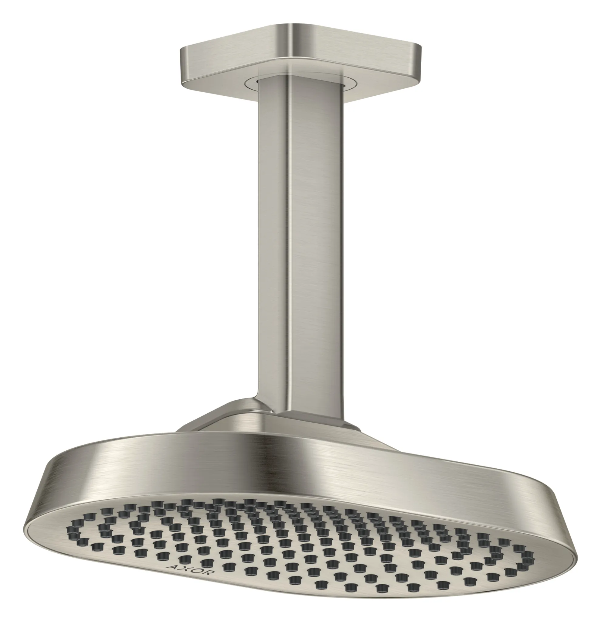 Hansgrohe AXOR ShowerSphere Kopfbrause 250⁄160 1jet EcoSmart mit Deckenanschluss, Edelstahl Optic
