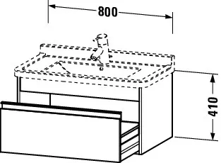 Duravit Waschtischunterschrank wandhängend „Ketho“ 80 × 41 × 45,5 cm in Nussbaum Dunkel Duravit Waschtischunterschrank wandhängend „Ketho“ 80 × 41 × 45,5 cm in Nussbaum Dunkel