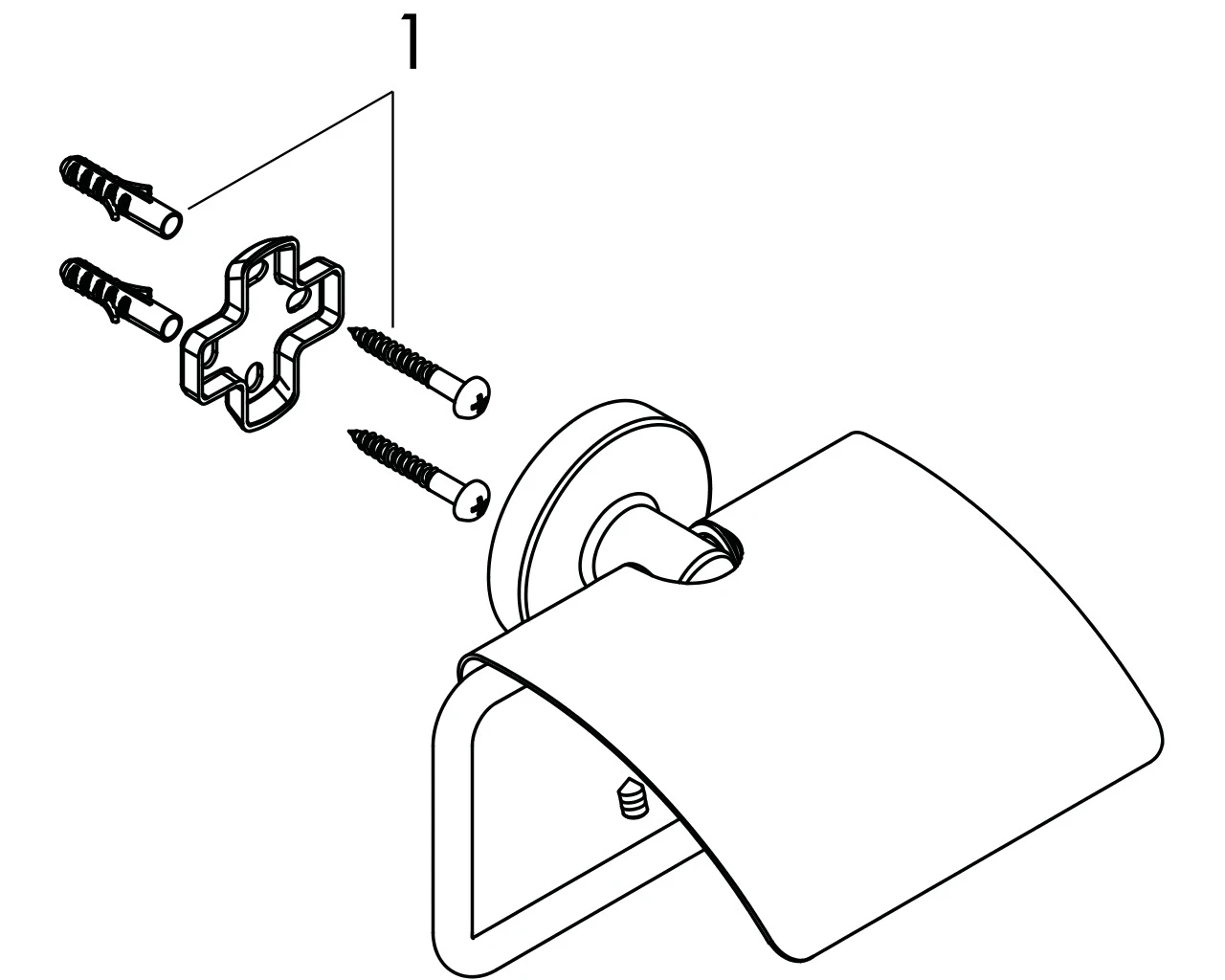 Papierrollenhalter Logis Universal chrom mit Deckel