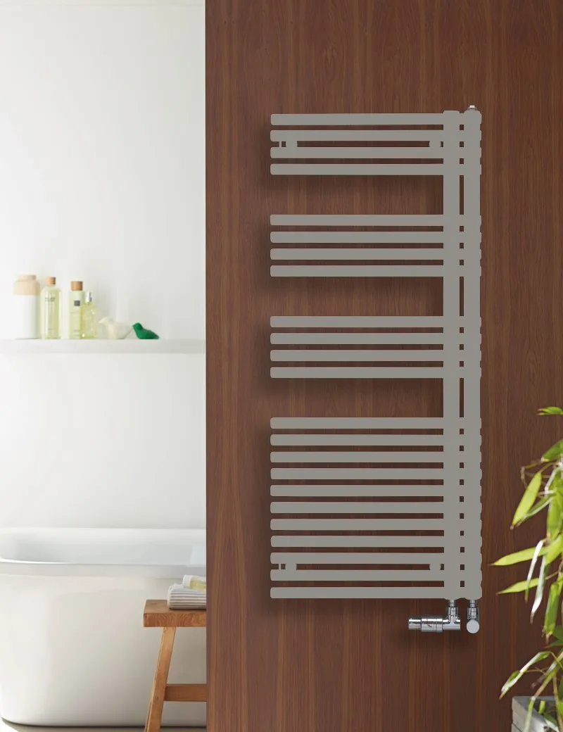 Zehnder Forma Asym LFAEL-120-50/DD, elektrischer Badheizkörper, 1281x60x496 mm, Titane