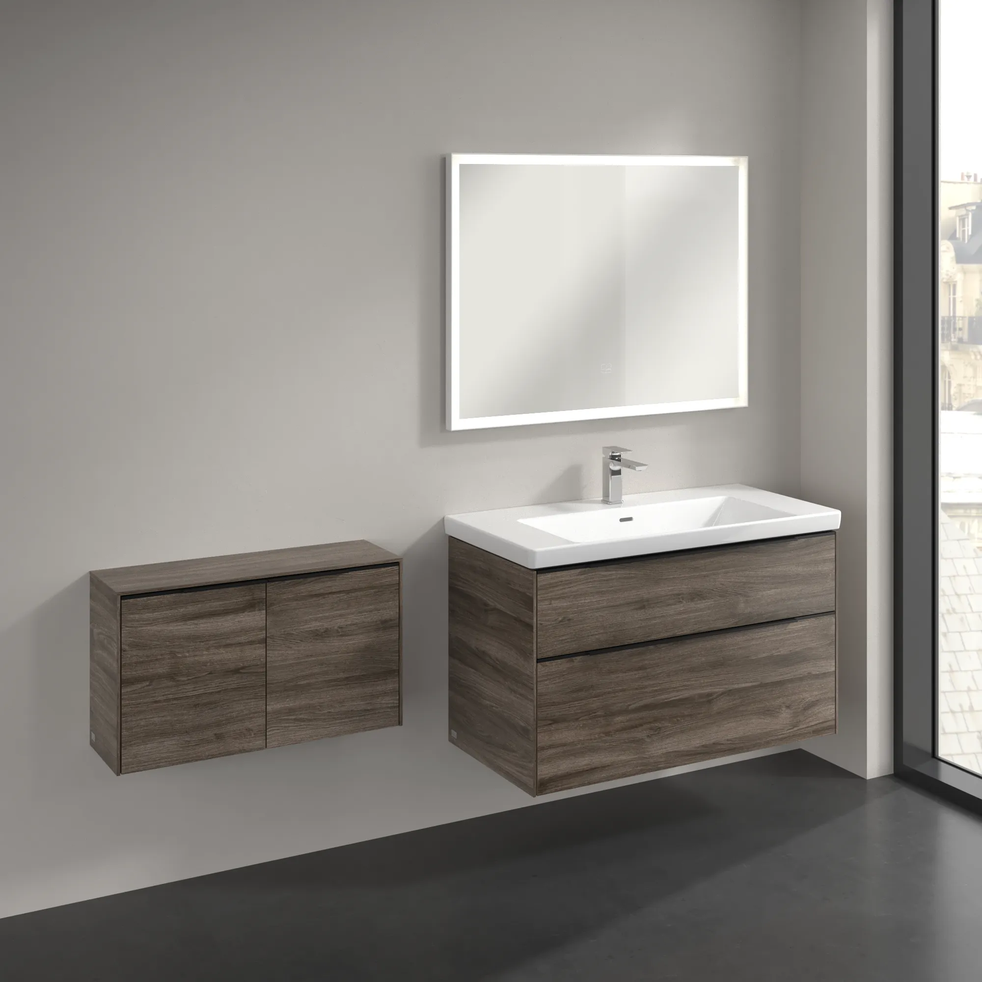 Villeroy & Boch Sideboard Subway 3.0 C60001, Stone Oak, 728 x 423 x 240 mm, 2 Türen, SoftClosing, Wandmontage Villeroy & Boch Sideboard Subway 3.0 C60001, Stone Oak, 728 x 423 x 240 mm, 2 Türen, SoftClosing, Wandmontage