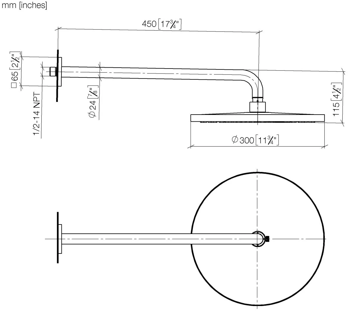 Regenbrause mit Wandanbindung SERIENSPEZIFISCH Chrom 28679670 Regenbrause mit Wandanbindung SERIENSPEZIFISCH Chrom 28679670