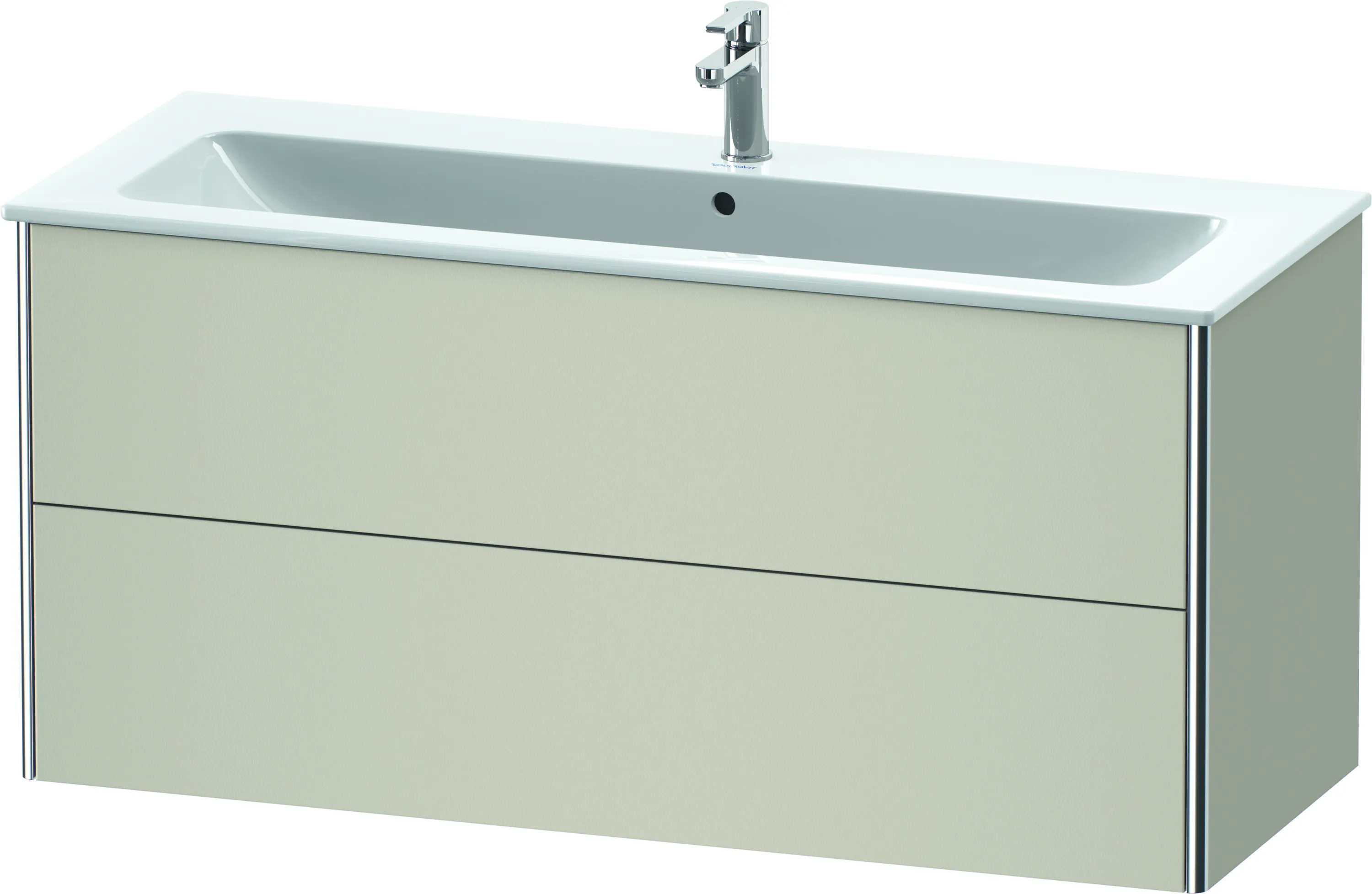Duravit Waschtischunterschrank wandhängend „XSquare“ 121 × 56 × 47,8 cm Taupe Matt