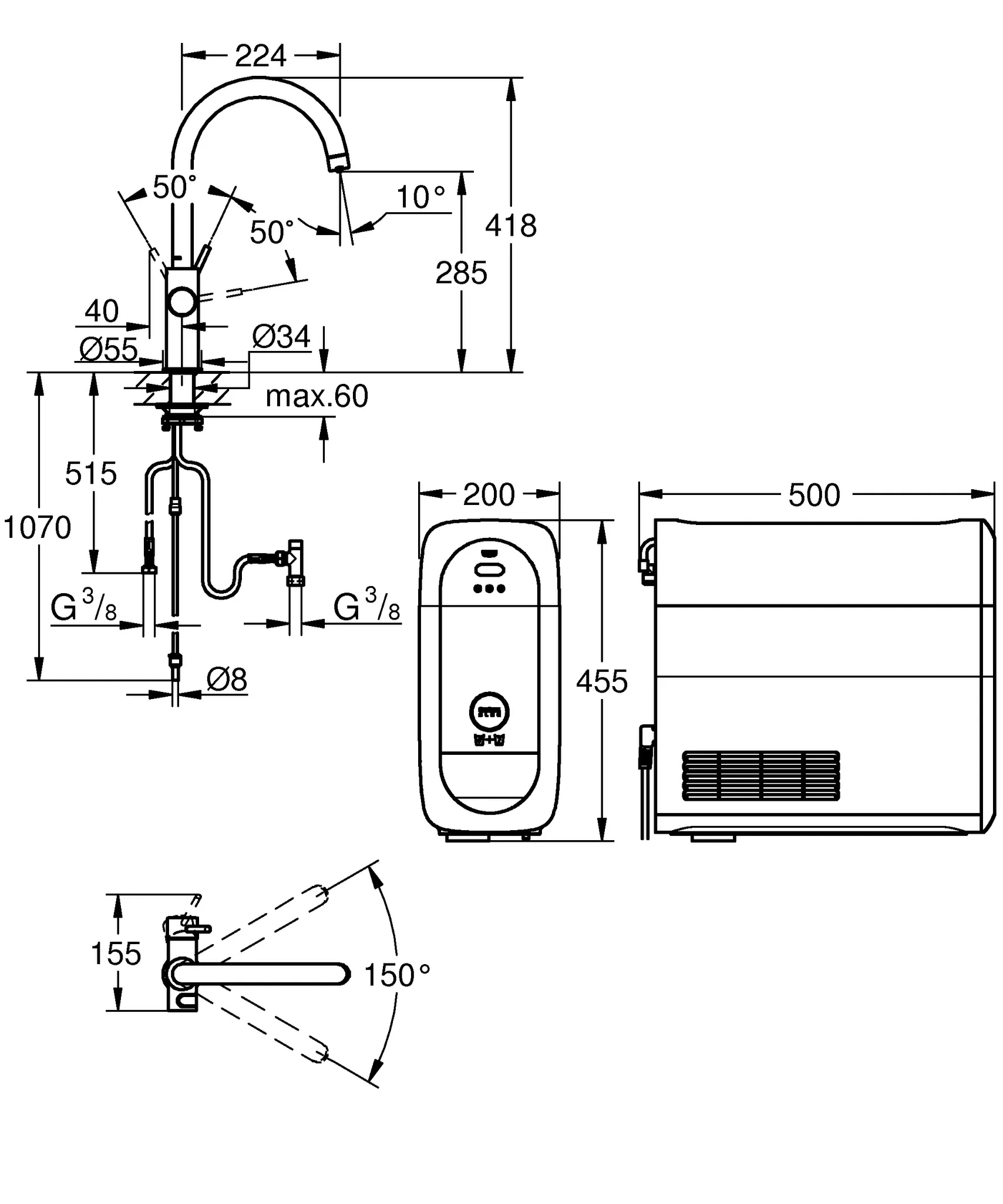 Grohe Starterkit Grohe Blue Home 31455_1 Grohe Starterkit Grohe Blue Home 31455_1