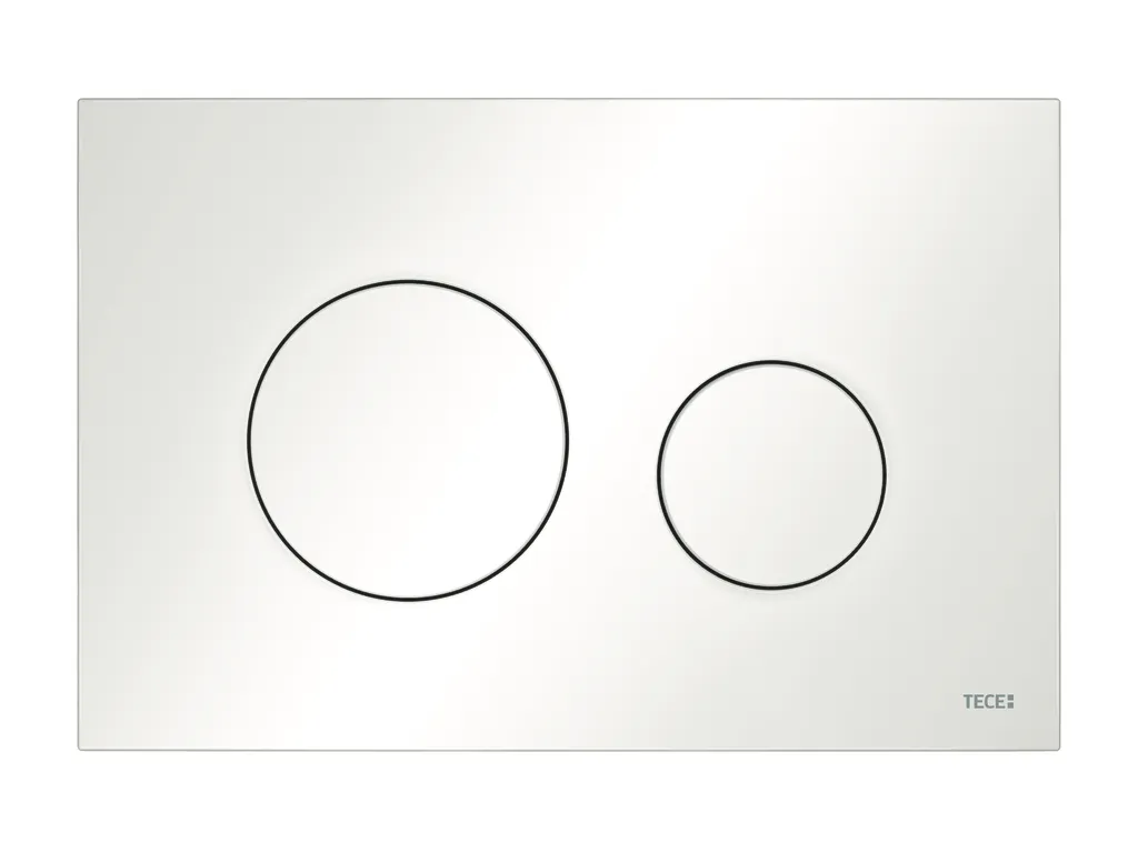 TECEloop WC-Betätigungsplatte Kunststoff für Zweimengentechnik, weiß matt
