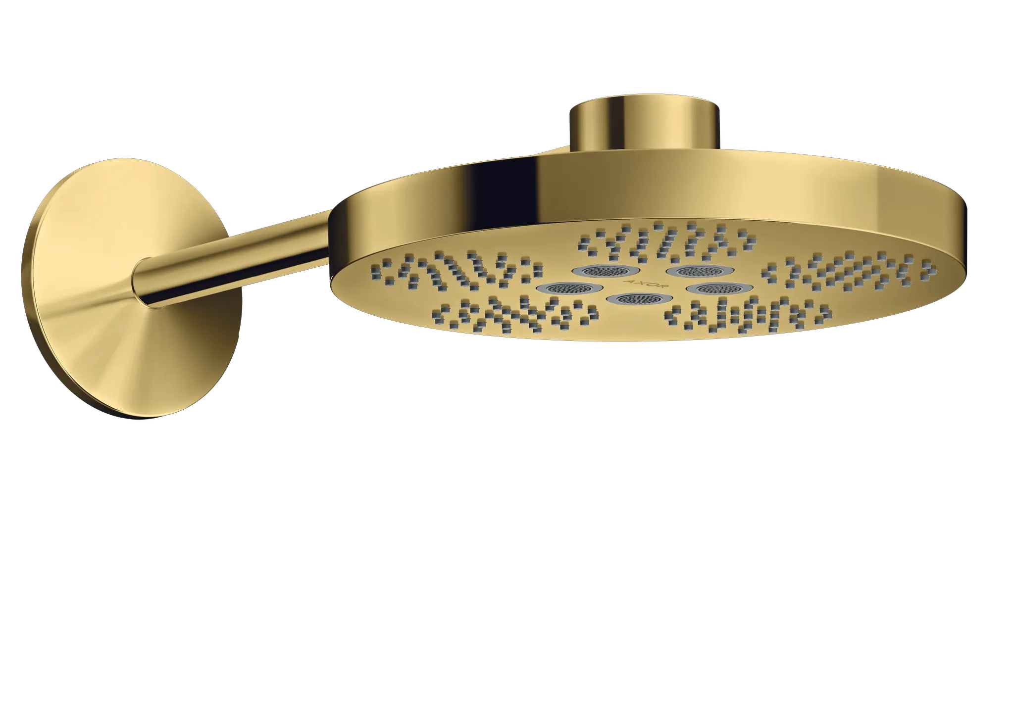 Hansgrohe AXOR One Kopfbrause 280 2jet mit Brausearm, Polished Gold Optic