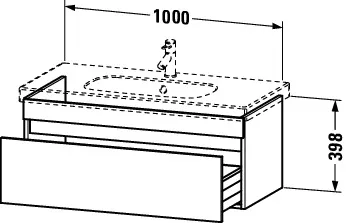 Duravit Waschtischunterschrank wandhängend „DuraStyle“ 100 × 39,8 × 45,3 cm