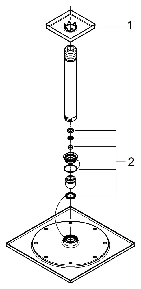 Kopfbrauseset Rainshower Aqua 10" 26861, mit Kopfbrause Rainshower Aqua 10", Deckenauslass 142 mm, 9,5 l/min Durchflusskonstanthalter, chrom Kopfbrauseset Rainshower Aqua 10" 26861, mit Kopfbrause Rainshower Aqua 10", Deckenauslass 142 mm, 9,5 l/min Durchflusskonstanthalter, chrom