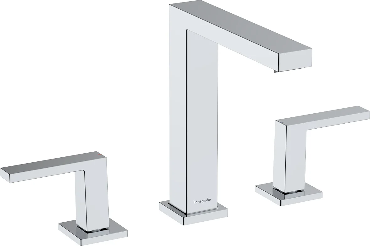 Hansgrohe Tecturis E 3-Loch Waschtischarmatur 150 EcoSmart+ mit Push-Open Ablaufgarnitur, Chrom Hansgrohe Tecturis E 3-Loch Waschtischarmatur 150 EcoSmart+ mit Push-Open Ablaufgarnitur, Chrom
