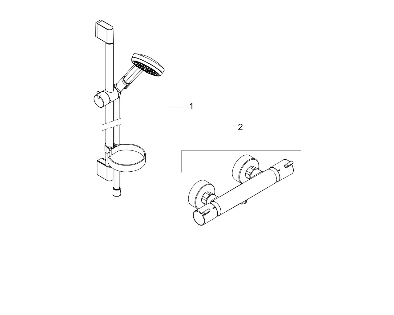 Brausenkombi Croma 100 Vario/Ecostat Comfort und Unica'C 900mm Brausenkombi Croma 100 Vario/Ecostat Comfort und Unica'C 900mm