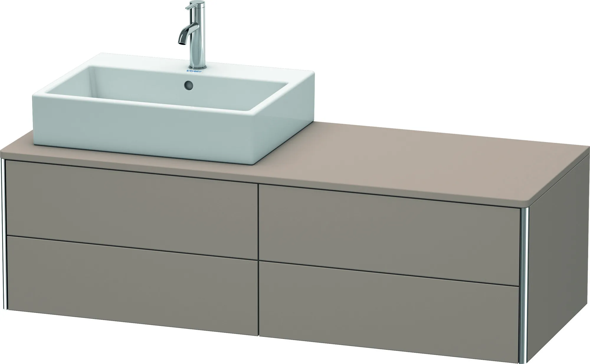 Duravit Waschtischunterschrank wandhängend „XSquare“ 140 × 40 × 54,8 cm Basalt Matt Duravit Waschtischunterschrank wandhängend „XSquare“ 140 × 40 × 54,8 cm Basalt Matt