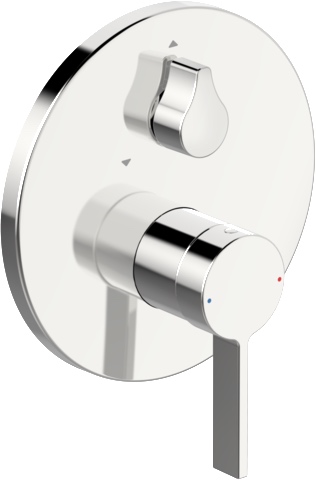 HA Einhebelmischer Fertigmontageset für Wanne/Brause HANSALOFT 8772 Rosette rund Chrom