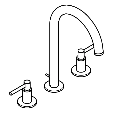 Grohe Atrio 3-Loch Waschtischbatterie, ½ L-Size, satin graphite Grohe Atrio 3-Loch Waschtischbatterie, ½ L-Size, satin graphite
