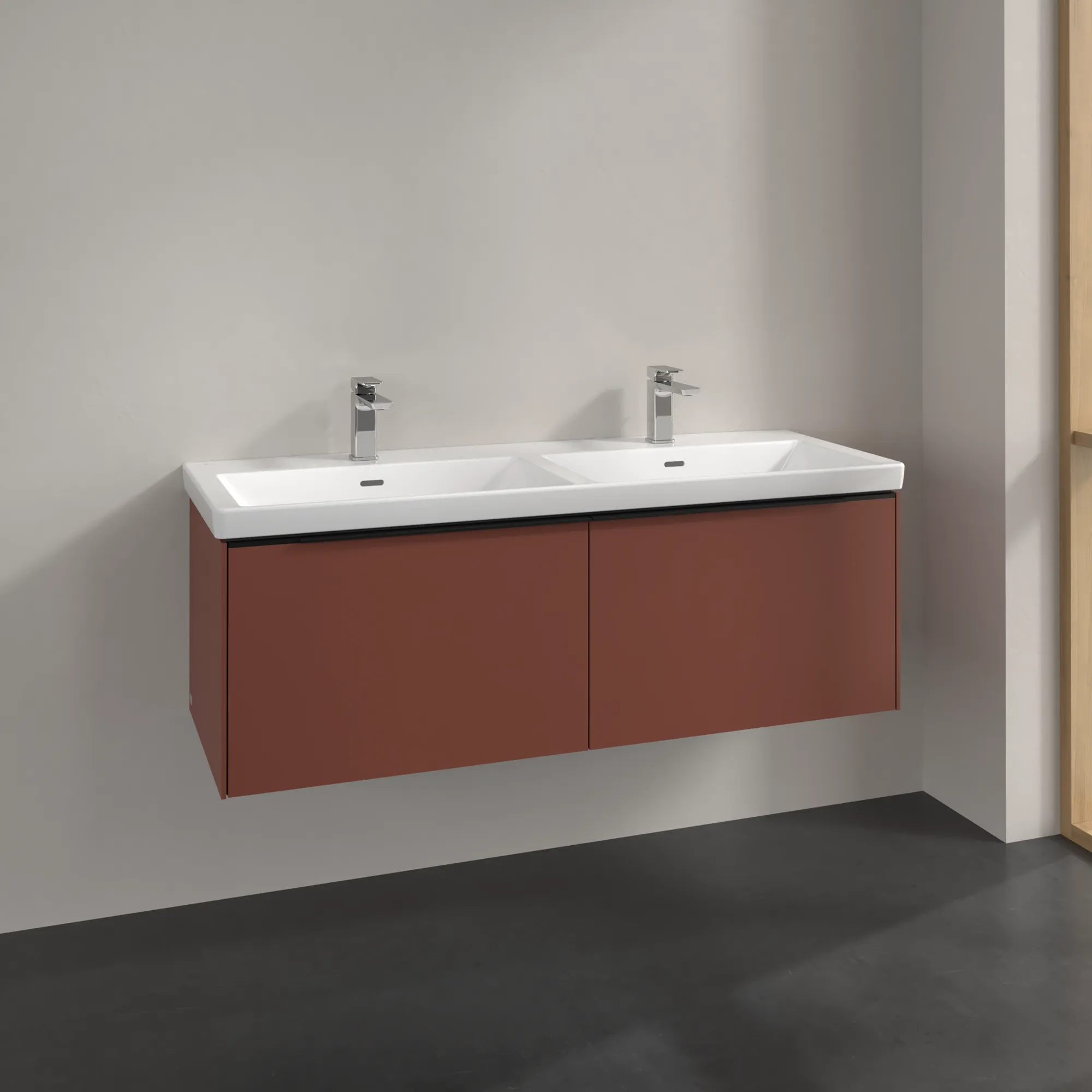 Villeroy & Boch Subway 3.0 Waschbeckenunterschrank C56701, 1272x429x478 mm, Wine Red