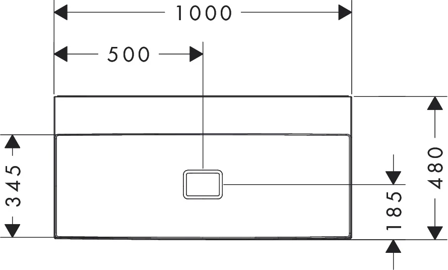 Hansgrohe Xevolos E Aufsatzwaschtisch, weiß, 1000x480 mm, geschliffen, SmartClean, ohne Hahnloch und Überlauf