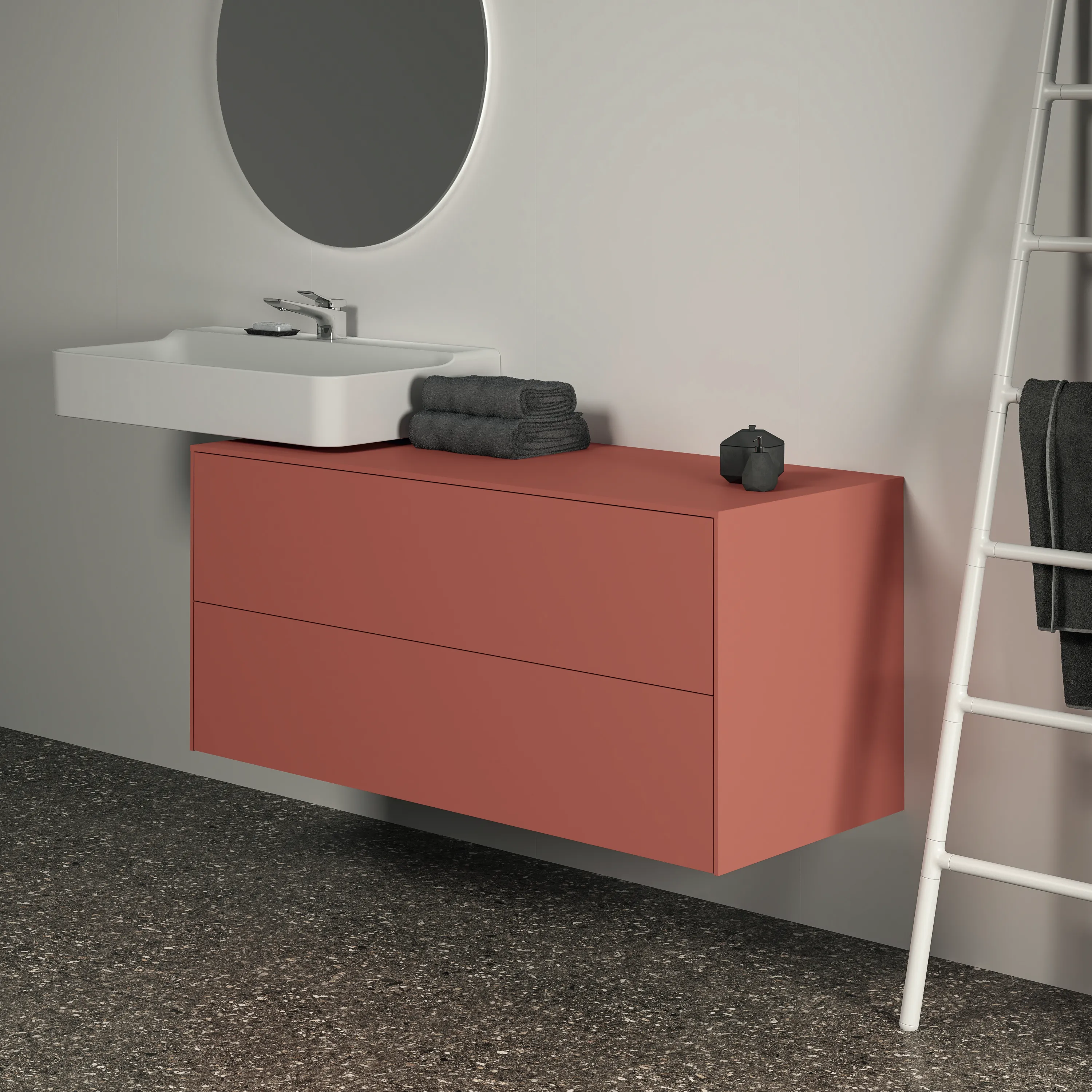 Ideal Standard Waschtischunterschrank „Conca“ 120,2 × 55 × 50,5 cm Sunset matt lackiert