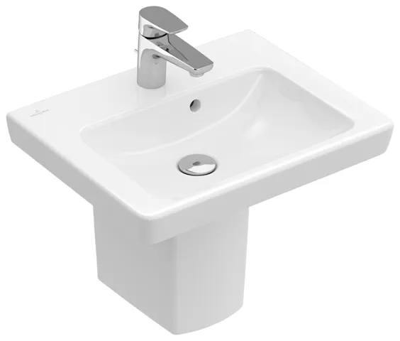 Villeroy & Boch Handwaschbecken „Subway 2.0“ 500 × 400 × 140 mm, mit Hahnlochbohrung, Hahnlochposition mittig, mit Hahnlochbank in Weiß Alpin Villeroy & Boch Handwaschbecken „Subway 2.0“ 500 × 400 × 140 mm, mit Hahnlochbohrung, Hahnlochposition mittig, mit Hahnlochbank in Weiß Alpin