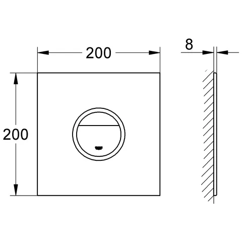 WC-Betätigung Veris Light 38915, mit LED in blau, rot, gelb, weiß, velvet black WC-Betätigung Veris Light 38915, mit LED in blau, rot, gelb, weiß, velvet black